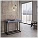 Consolle Allungabile 90x40/196 Cm Epoca Small Telaio Antracite - Cemento - Foto miniatura 3