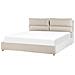 Letto Matrimoniale Con Contenitore Velluto Beige 180 X 200 Cm Batilly - Foto miniatura 2