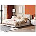 Letto Matrimoniale Con Contenitore Velluto Beige 180 X 200 Cm Batilly - Foto miniatura 1