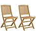 Sedie Giardino Pieghevoli 2 Pz 57x48,5x90 Cm Massello Acacia - Foto miniatura 2