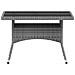 Set Pranzo Da Giardino 5 Pz Polyrattan E Vetro Temperato Grigio - Foto miniatura 6