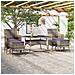 Set Pranzo Da Giardino 5 Pz Polyrattan E Vetro Temperato Grigio - Foto miniatura 8