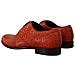 Scarpe Derby In Pelle Esotica Arancione - Eu40/us7 - Foto miniatura 3