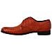 Scarpe Derby In Pelle Esotica Arancione - Eu40/us7 - Foto miniatura 4