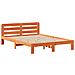 Letto Senza Materasso Marrone Cera 140x190 Cm In Legno Di Pino - Foto miniatura 3
