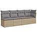 Lusso Casadino -  Divano Da Giardino Con Cuscini A 4 Posti Beige In Polyrattan - Foto miniatura 1