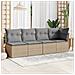 Lusso Casadino -  Divano Da Giardino Con Cuscini A 4 Posti Beige In Polyrattan - Foto miniatura 2