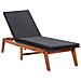 Lusso Casadino -  Sdraio Con Cuscino In Polyrattan E Legno Massello Di Acacia - Foto miniatura 2