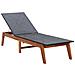 Lusso Casadino -  Sdraio Con Cuscino In Polyrattan E Legno Massello Di Acacia - Foto miniatura 3