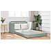 Divano Letto a Terra 2-in-1 Grigio Chiaro 124x204x61 cm Velvet - Foto miniatura 4