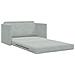 Divano Letto a Terra 2-in-1 Grigio Chiaro 124x204x61 cm Velvet - Foto miniatura 5