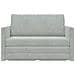 Divano Letto a Terra 2-in-1 Grigio Chiaro 124x204x61 cm Velvet - Foto miniatura 6