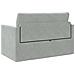 Divano Letto a Terra 2-in-1 Grigio Chiaro 124x204x61 cm Velvet - Foto miniatura 8