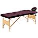 Lusso Casadino -  Lettino Da Massaggio Pieghevole A 3 Sezioni In Legno Viola Vino - Foto miniatura 2