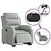 Poltrona Alzapersona Reclinante Elettrica Grigio Chiaro Velluto - Foto miniatura 6