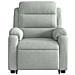 Poltrona Alzapersona Reclinante Elettrica Grigio Chiaro Velluto - Foto miniatura 9