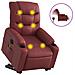 Poltrona Alzapersona Reclinabile Rosso Vino in Similpelle - Foto miniatura 1