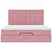 Struttura Letto Pouf con Materassi Rosa 180x200 cm Velluto - Foto miniatura 7