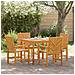 Set da Pranzo per Giardino 5 pcs Marrone 90 x 90 x 74 cm - Foto miniatura 1