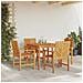 Set da Pranzo per Giardino 5 pcs Marrone 90 x 90 x 74 cm - Foto miniatura 2