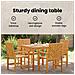 Set da Pranzo per Giardino 5 pcs Marrone 90 x 90 x 74 cm - Foto miniatura 5