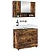 Set di mobili per il bagno 2 pcs Rovere fumo 76.5 x 35 x 64 cm - Foto miniatura 3