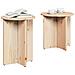 Tavolino da salotto 2 pcs Naturale 41.5 x 41.5 x 41 cm - Foto miniatura 3