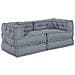Cuscino 2 pcs Grigio 70 x 70 x 54 cm Poliestere - Foto miniatura 1