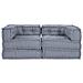 Cuscino 2 pcs Grigio 70 x 70 x 54 cm Poliestere - Foto miniatura 8