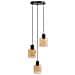 Lampadario A 3 Luci Kitare Vetro Beige - Foto miniatura 2