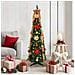 Albero di Natale artificiale con 100 LED Verde 150 cm PVC - Foto miniatura 2