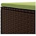 Set Divani da Giardino 5 pz con Cuscini Marrone in Polyrattan - Foto miniatura 7
