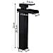 Rubinetto per lavabo da bagno, Blackswan, Cascada tipo M35, modello nero anticato, misura 31,5 cm - Foto miniatura 4