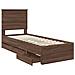 Struttura del letto con cassetto Rovere Marrone 75 x 190 cm - Foto miniatura 5