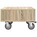Tavolino con Ruote Rovere Sonoma 50,5 x 50 x 30 cm - Foto miniatura 6