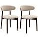 Sedia Set Da 2 Sedie In Legno Massiccio, Robusta Ed Elegante, Stile Minimalista Nordico, Ideale Per Salotto E Cucina, Beige - Foto miniatura 1