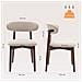 Sedia Set Da 2 Sedie In Legno Massiccio, Robusta Ed Elegante, Stile Minimalista Nordico, Ideale Per Salotto E Cucina, Beige - Foto miniatura 2