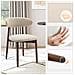 Sedia Set Da 2 Sedie In Legno Massiccio, Robusta Ed Elegante, Stile Minimalista Nordico, Ideale Per Salotto E Cucina, Beige - Foto miniatura 3