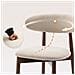 Sedia Set Da 2 Sedie In Legno Massiccio, Robusta Ed Elegante, Stile Minimalista Nordico, Ideale Per Salotto E Cucina, Beige - Foto miniatura 4