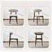 Sedia Set Da 2 Sedie In Legno Massiccio, Robusta Ed Elegante, Stile Minimalista Nordico, Ideale Per Salotto E Cucina, Beige - Foto miniatura 5