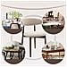 Sedia Set Da 2 Sedie In Legno Massiccio, Robusta Ed Elegante, Stile Minimalista Nordico, Ideale Per Salotto E Cucina, Beige - Foto miniatura 6