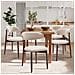 Sedia Set Da 2 Sedie In Legno Massiccio, Robusta Ed Elegante, Stile Minimalista Nordico, Ideale Per Salotto E Cucina, Beige - Foto miniatura 7