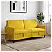 Divano con Storage Giallo 192 x 78 x 87 cm Poliestere - Foto miniatura 2
