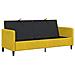 Divano con Storage Giallo 192 x 78 x 87 cm Poliestere - Foto miniatura 4