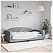 Letto da Giorno Grigio Chiaro 100x190 cm in Tessuto - Foto miniatura 2