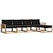 Set di divani da esterno con cuscino 5 pcs Bianco e Nero - Foto miniatura 1
