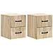 Mobiletto da notte a muro 2 pcs Rovere Sonoma 34,5 x 33 x 40 cm - Foto miniatura 1