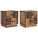 Armadio da Notte 2 pcs Legno antico 43 x 34,5 x 44,5 cm - Foto miniatura 1