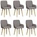 Sedie da pranzo 6 pcs Tessuto Tortora 56,5 x 50 x 87,5 cm - Foto miniatura 1