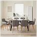 Sedie da pranzo 6 pcs Tessuto Tortora 56,5 x 50 x 87,5 cm - Foto miniatura 2